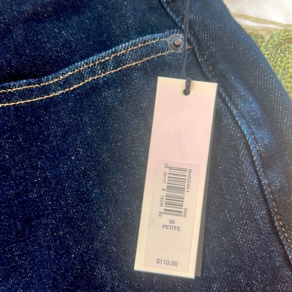 NWT Banana Republic The Slim Jean in Dark Rinse/Petite 30 - Picture 5 of 8